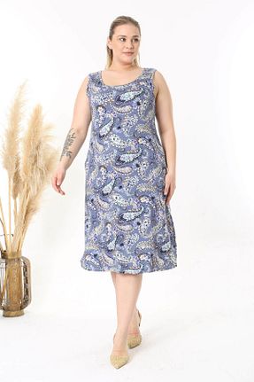 لباس سایز بزرگ بنفش زنانه ویسکون Madwilo - کد 921815535