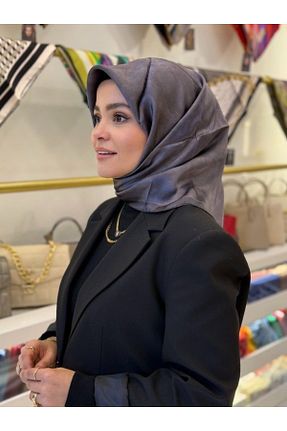 روسری رنگی کرپ ساتن ابریشم Aker - کد 722723859