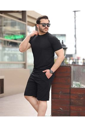 ست بالاتنه و پائین تنه مشکی مردانه بافت Liberto - کد 921825539