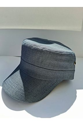 کلاه طوسی مردانه مخلوط کتان ALASEREN - کد 901792740