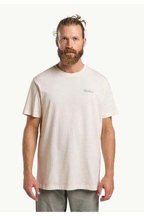تیشرت بژ مردانه یقه دوچرخه Jack Wolfskin - کد 921846659