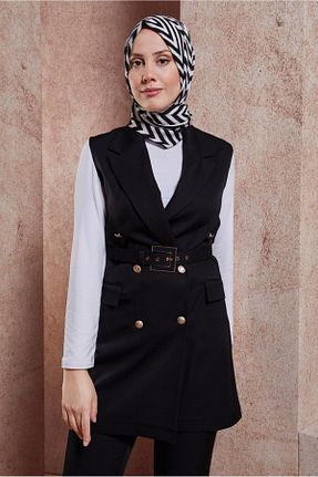ست بالاتنه و پائین تنه حجاب مشکی زنانه رگولار Alvina - کد 828586692