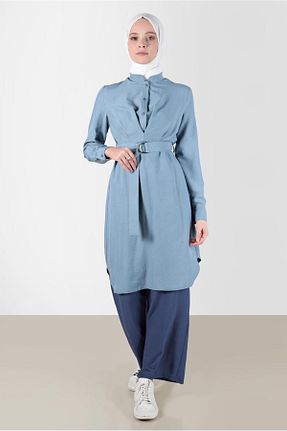 تونیک حجاب آبی زنانه پلی استر Alvina - کد 805951049