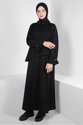 ست گرمکن حجاب مشکی زنانه رگولار Alvina - کد 797081728