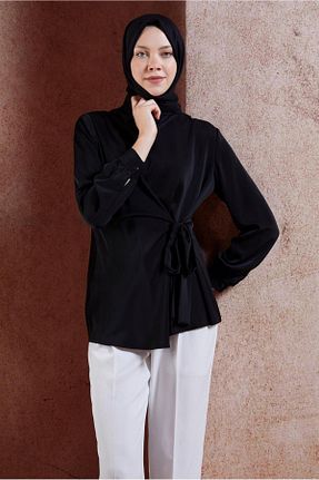 بلوز حجاب مشکی زنانه رگولار Alvina - کد 855673953