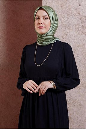 روسری خاکی ساتن Alvina - کد 846355923
