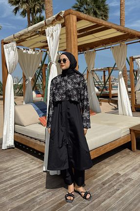 مایو حجاب مشکی زنانه چاپی lurex moda - کد 901086381