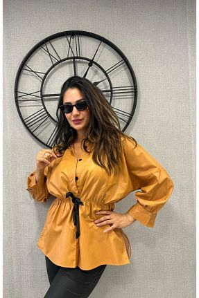 پیراهن قهوه ای زنانه رگولار Butik - کد 921876184