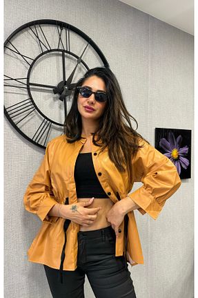 پیراهن قهوه ای زنانه رگولار Butik - کد 921876184