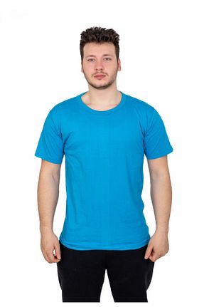 تیشرت فیروزه ای مردانه رگولار VEGA - کد 921876305