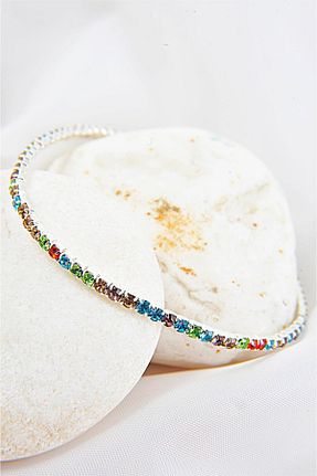 گردنبند جواهر رنگی زنانه فلزی Vitastyle - کد 921878982