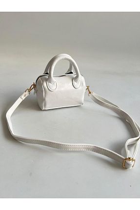 کیف دوشی سفید زنانه چرم مصنوعی Mia Collection - کد 921886798