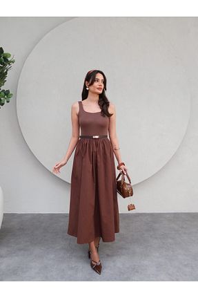 لباس قهوه ای زنانه بافتنی ESRAHELVACI - کد 921921104
