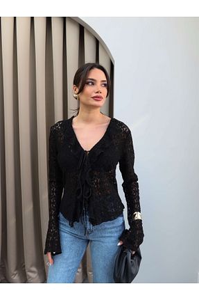 بلوز مشکی زنانه رگولار ESRAHELVACI - کد 921921112