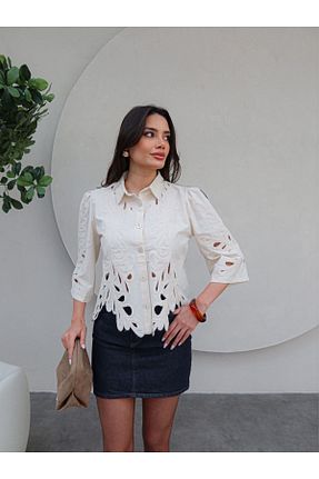 پیراهن بژ زنانه رگولار ESRAHELVACI - کد 921936691