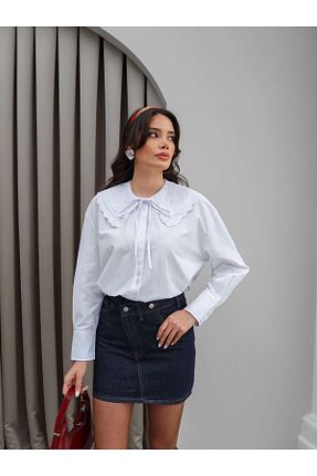 پیراهن سفید زنانه رگولار ESRAHELVACI - کد 921941216