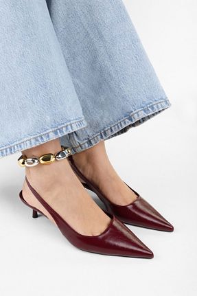 کفش استایلیتو زرشکی پاشنه نازک Shoeberry - کد 921940928