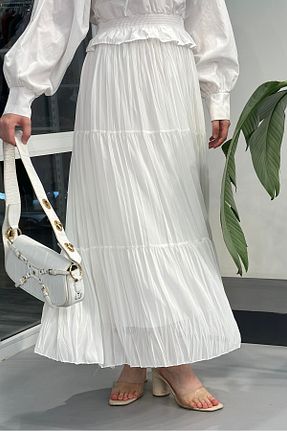 دامن سفید زنانه ساده ModaSelin - کد 921944225