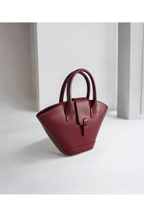 کیف دوشی زرشکی زنانه چرم مصنوعی qemareh bag - کد 865491362