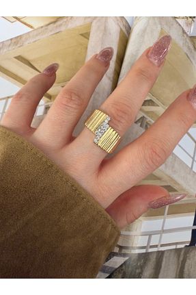 انگشتر جواهر زرد زنانه زیرکن Pinery Jewels - کد 905106881