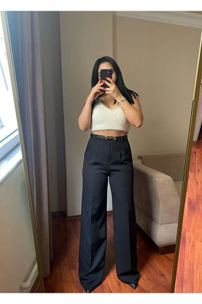شلوار مشکی زنانه پارچه MODA - کد 886933096