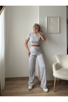 ست بالاتنه و پائین تنه رنگی زنانه بافتنی Zora Butik - کد 921968508