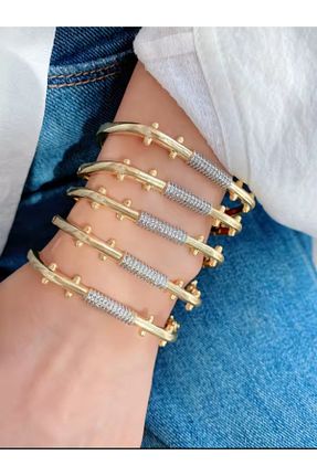 دستبند جواهر زرد زنانه زیرکن FİRST JEWELRY - کد 900790902
