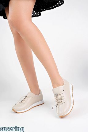 کفش کژوال بژ زنانه چرم مصنوعی ASL SHOES STORE - کد 921532809