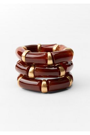 دستبند استیل (فولاد) قهوه ای زنانه استیل (فولاد) Milagros jewelry - کد 921976180