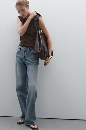 شلوار آبی زنانه پنبه ای Massimo Dutti - کد 921973448