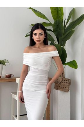 لباس سفید زنانه بافتنی Genel Markalar - کد 922064873