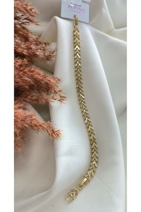 دستبند استیل (فولاد) طلائی استیل ضد زنگ xUPING - کد 906025423