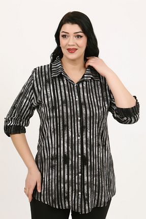 پیراهن سایز بزرگ طوسی زنانه سایز بزرگ By Alba Collection - کد 921978475