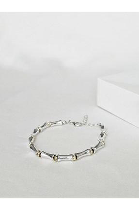 دستبند استیل (فولاد) طوسی زنانه استیل (فولاد) Roya Happiness - کد 921978337