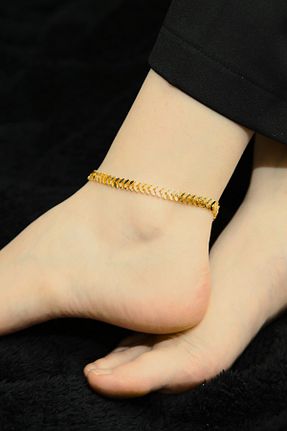 خلخال جواهر طلائی زنانه روکش طلا MARCİELO Accessories - کد 920130063