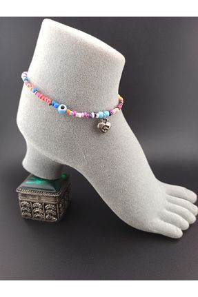 خلخال جواهر رنگی زنانه روکش نقره sondonfashion - کد 921994060