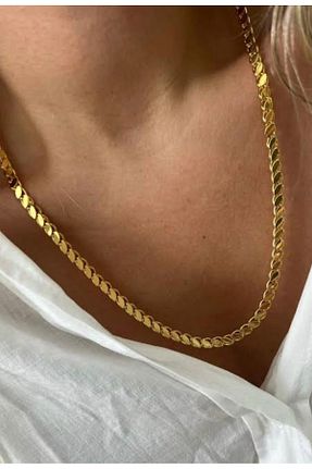 گردنبند استیل ( فولاد ) طلائی زنانه استیل ضد زنگ TRENDY ACCESSORY - کد 922007353
