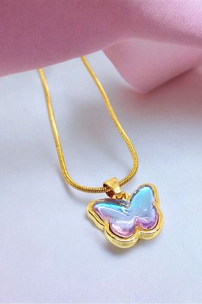 گردنبند استیل ( فولاد ) طلائی زنانه استیل (فولاد) CAXBERN - کد 887595747