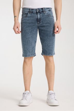شلوارک و برمودا سرمه ای مردانه پنبه ای muzzo jeans - کد 922016678