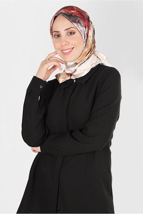 روسری قهوه ای پلی استر Alvina - کد 805942393