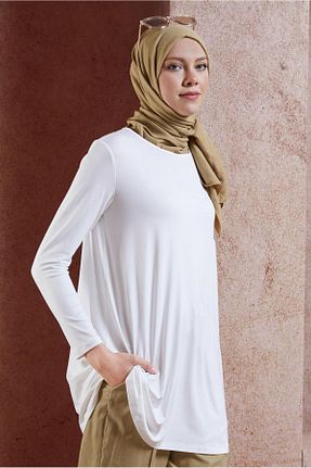 تونیک حجاب سفید زنانه مخلوط پلی استر Alvina - کد 856217573