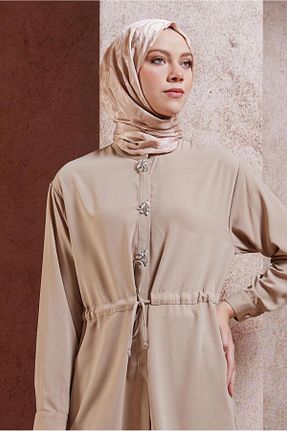 شال قهوه ای زنانه پلی استر Alvina - کد 855673968