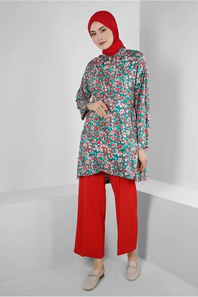 تونیک حجاب سبز زنانه ویسکون Alvina - کد 799581172