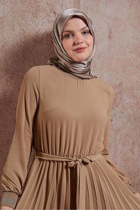 روسری قهوه ای پلی استر Alvina - کد 830148359