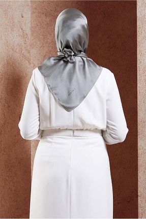 روسری طوسی پلی استر Alvina - کد 871312391