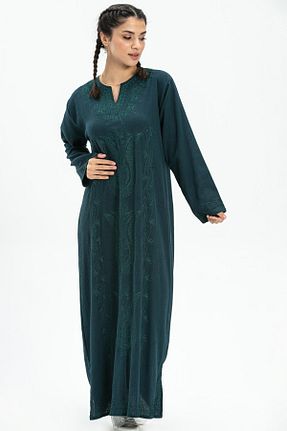 لباس حجاب آبی زنانه رگولار Eliş Şile Bezi - کد 92947105