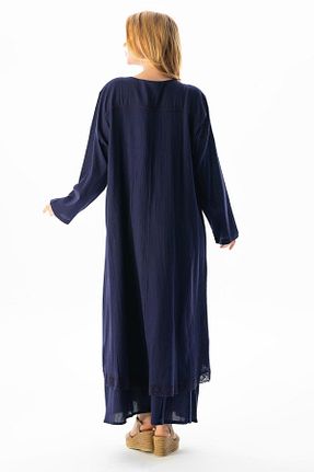 لباس حجاب بنفش زنانه اورسایز Eliş Şile Bezi - کد 92946927