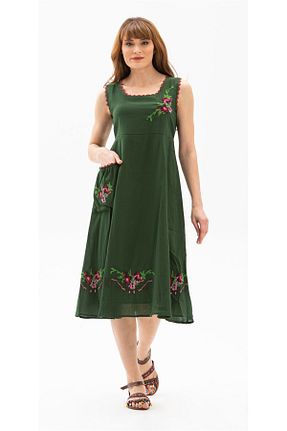 لباس سبز زنانه بافتنی Eliş Şile Bezi - کد 93039750