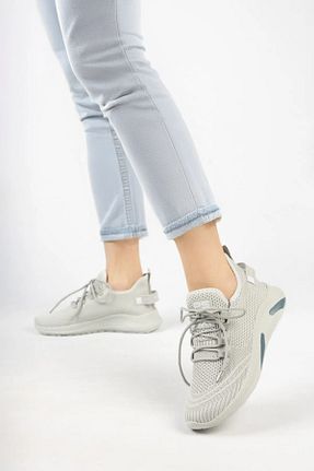 کفش اسنیکر طوسی زنانه بند دار Beınsteps - کد 920789815