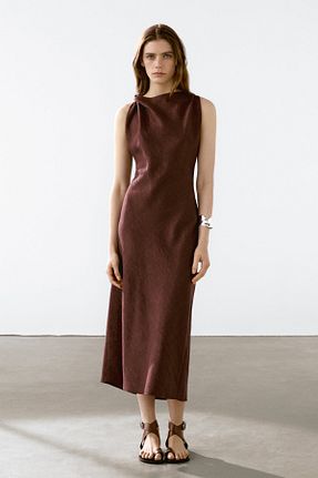 لباس قهوه ای زنانه بافتنی Massimo Dutti - کد 922055837